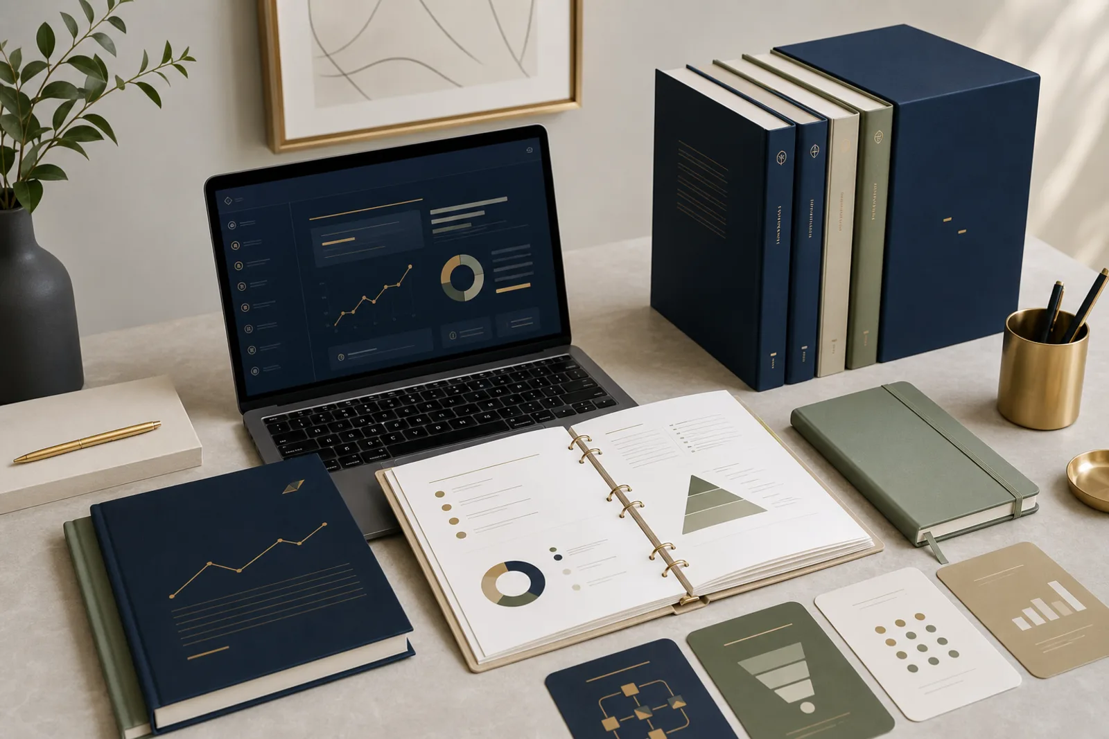 Premium tech sales playbook bundle shown with sales dashboards, workbooks, and planning cards