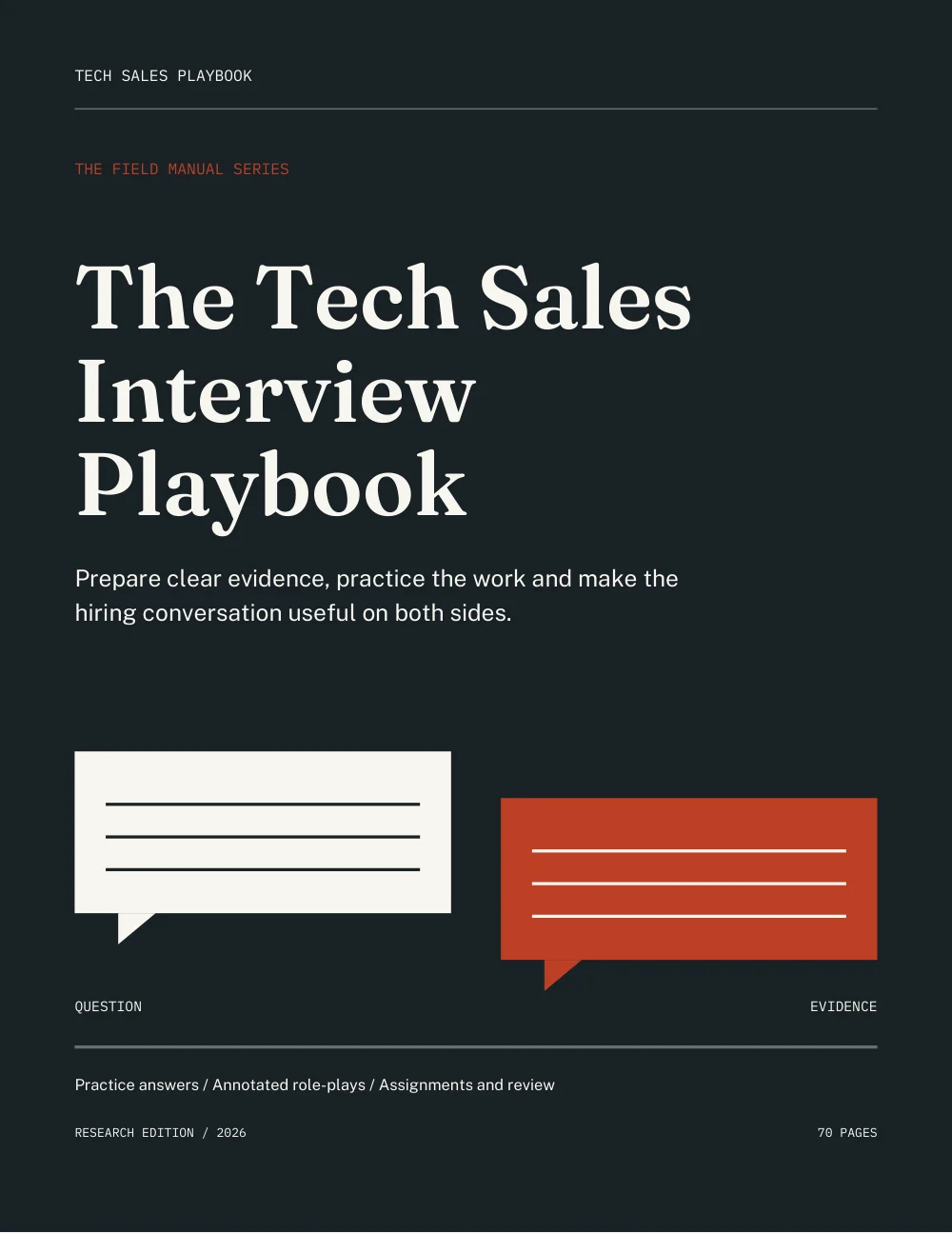 The Tech Sales Interview Playbook cover